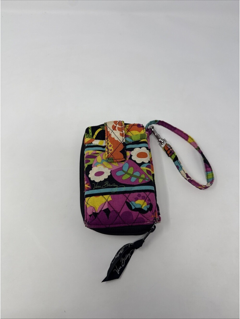 Vera Bradley Va Va Boom Wristlet Wallet Fun Hippy Boho Cute Flowers Floral Pink